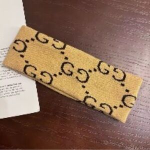 Headband with Black GG Pattern